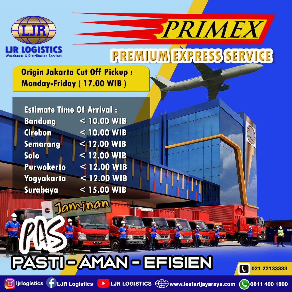 PRIMEX LAYANAN CEPAT 1 HARI SAMPAI LJR Logistics